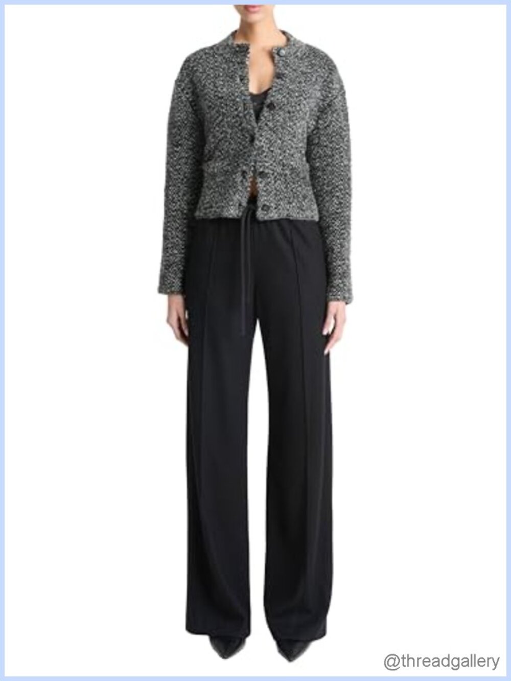 Herringbone Textured Cardi Jacket Casual Women's Coat